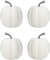 6" Large Pumpkins for Decorating - 4 PCS Big White Foam Decorative Artificial Pumpkins for Fall Decor, Paintable, Ideal for Halloween and Thanksgiving Table Decor.